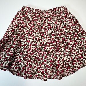 Lands' End Kids' Floral Skirt - Red and Black